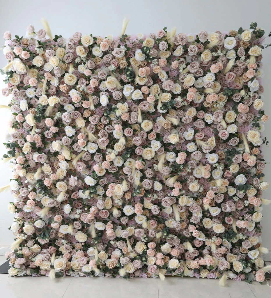 Atlanta flower wall rental — neutral & greenery floral backdrop for New York City events