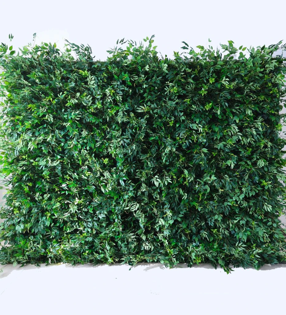 Bali flower wall rental — exotic green floral backdrop for New York City events