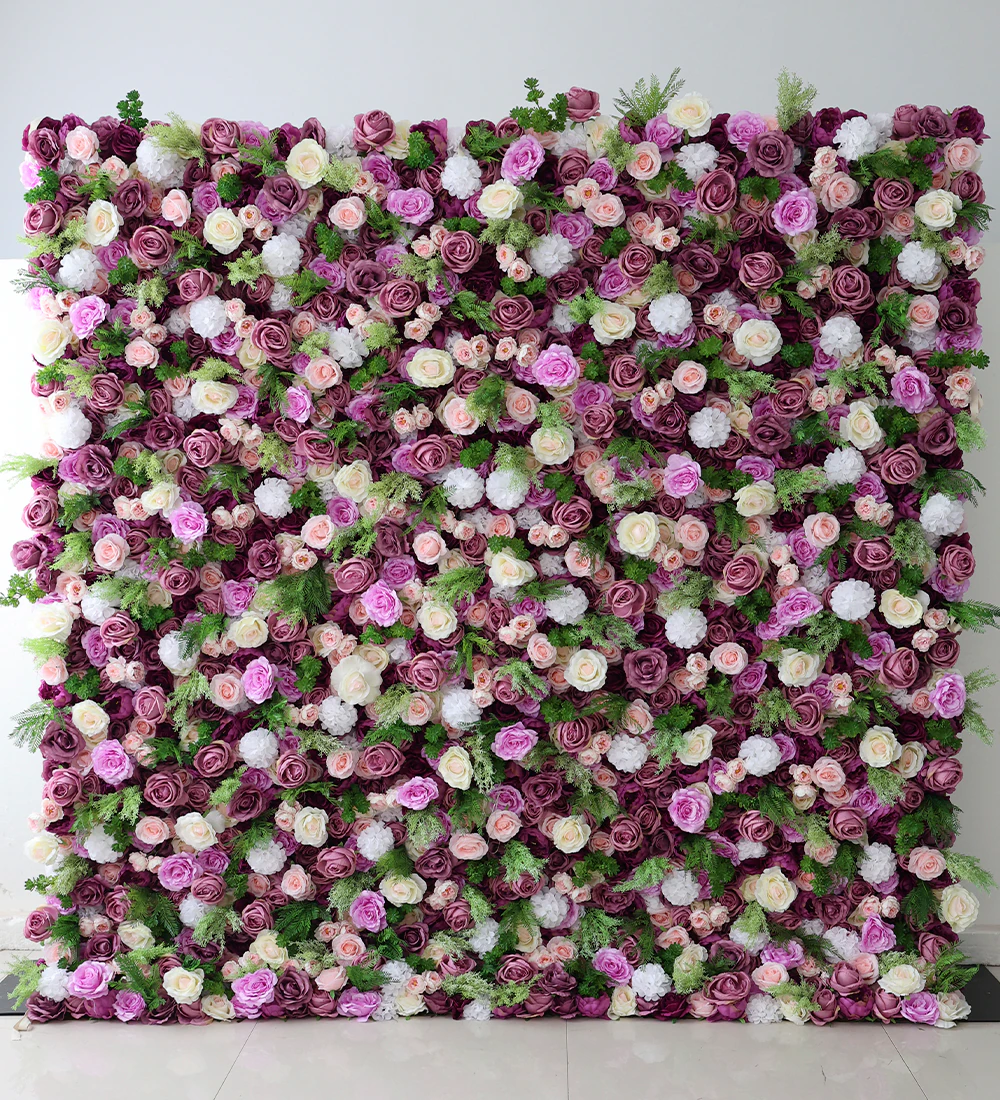 Pavon flower wall rental — roses & greenery floral backdrop for New York City events