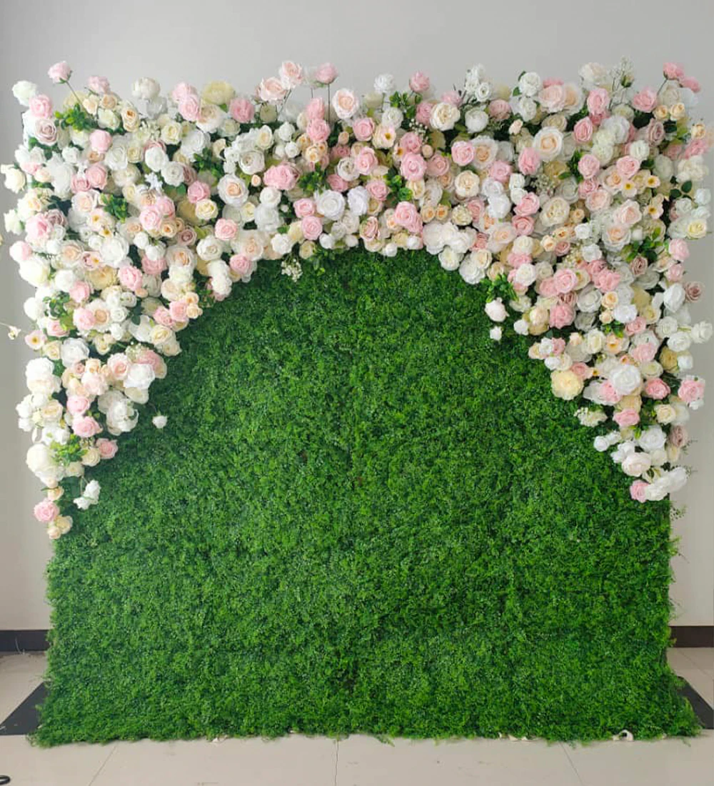 Pink Butterfly Arch flower wall rental — blush arch floral backdrop for New York City events