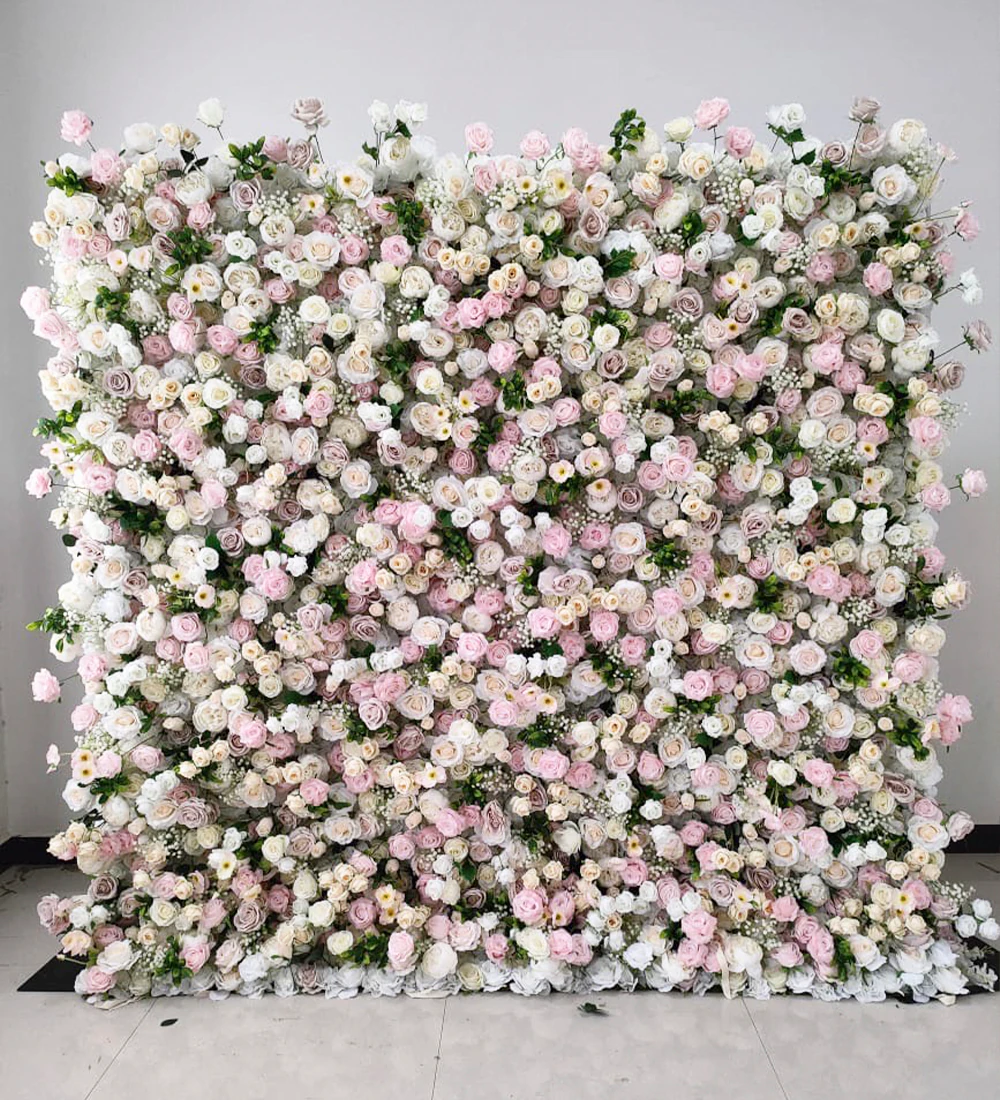 Pink Butterfly flower wall rental — blush & cream floral backdrop for New York City events